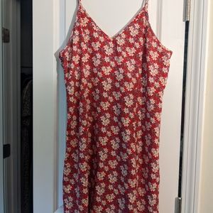 Red floral dress, size XL